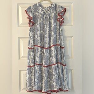 THML Ruffle Short Sleeve Midi Sundress XL